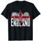 Retro England Three Lions Art Fußball England Flagge Trikot T-Shirt
