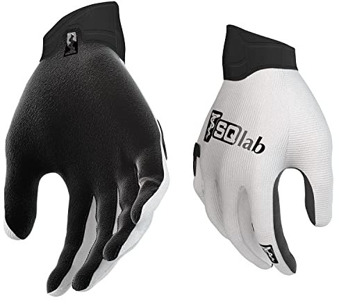 SQlab Unisex Sq-Gloves One11 Fahrrad Handschuhe, Weiß-Schwarz, M - Wide