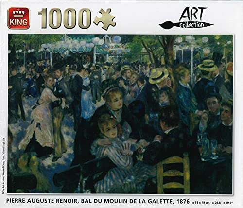 King Puzzles Pierre-Auguste Renoir Gemälde 1000 Teile Puzzle für Erwachsene & Kinder Art Collection – Bal du molin de la Galette 1876