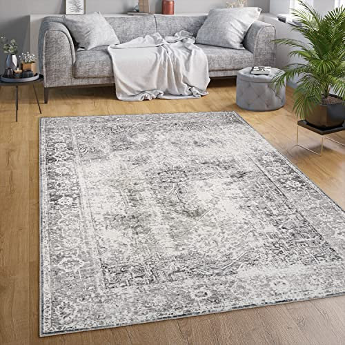 Paco Home Waschbarer Teppich Wohnzimmer Schlafzimmer Vintage Muster Flachgewebe Modern Orientalisch Ornament Pastell, Grösse:160x220 cm, Farbe:Beige