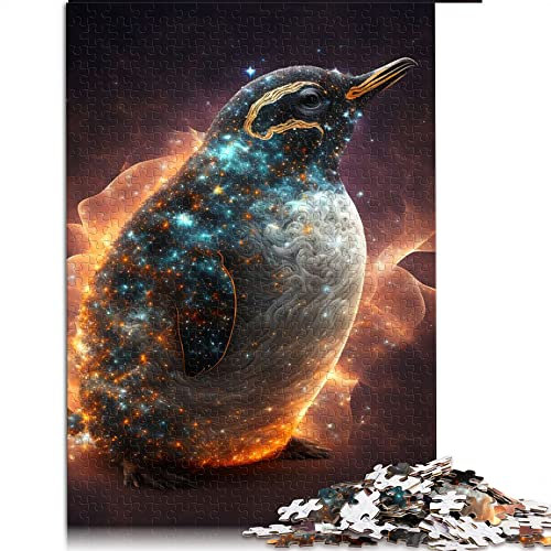 Puzzles für Erwachsene 1000 Teile Tier Pinguin Puzzle Holzpuzzle Familiendekoration (Größe 50x75cm)