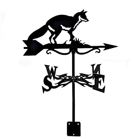JESSAH Wetterfahne Fuchs Eule Taube Wetterhahn Windrichtungsanzeige Wetterfahne Messwerkzeuge mit Anti-Rost-Beschichtung Korrosionsbeständig für Garten Terrasse Hof Ornament Dekoration