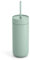 Fellow 16 oz Carter Cold Travel Mug for Water, Iced Tea, Coffee, Smoothies, Iced Coffee & More - Stainless Steel Vacuum-Insulated Iced Coffee Tumbler with Spill Resistant lid and Straw - Mint Chip