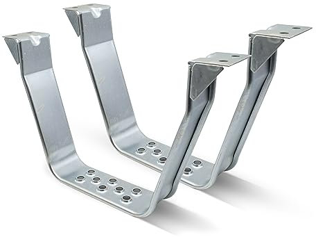 DOJA Barcelona | LKW-Seitentritt | Verzinktes Stahlblech | 410 x 255 x 70 mm | Fix | 2er Pack | LKW-Trittstufe | Zubehör Van, Wohnmobil, Campervan | Einstiegshilfe Wohnwagen, Anhänger | LKW-Türstufe