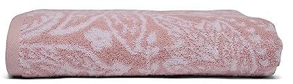 Dreams & Drapes - Serviette de Bain Florale Rose (90 x 150 cm) - 100% Coton - Doux au Toucher et Moelleux - Serviette Vintage botanique Rose - Serviette de Bain Rose - Accessoire de Salle de Bain