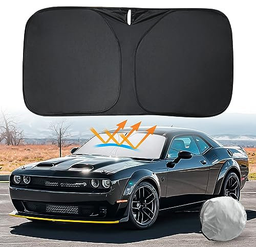 D-Lumina Parasol para Parabrisas de Coche - Parasol Plegable para Coche Ventana Frontal de Coche con Bloque UV para la Mayoría de Coches SUV Camiones (Pequeño-140×70cm)