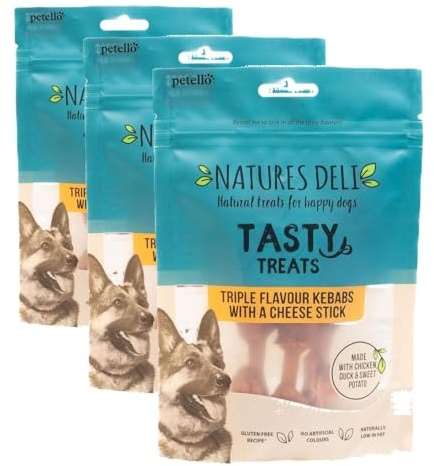 Natures Deli Chicken Wrapped Calcium Bone Dog Treats, Grain Free Low Fat Treats for Dogs, High Protein Dog Chews - 100 g (Pack of 3)