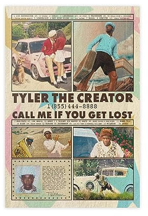 Tyler, The Creator Poster Call Me If You Get Lost Albumcover Poster 3 Leinwand Poster Wandkunst Dekor Druck Bild Gemälde für Wohnzimmer Schlafzimmer Dekoration 30 x 45 cm