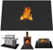 HIULLEN Feuerfeste Kaminmatte, 76 * 122cm Funkenschutzplatte für Kaminofen, Feuerfeste Unterlage, Hitzeschutzmatte Bodenschutzmatte für Kamine Bodenblech Zum Schutz des Bodens Vor Funken