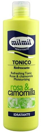 JustShopping 3 X Mil Mil Tonico Viso Rinfrescante alla Rosa e Camomilla, 500 ml (1500 ML TOTALI)