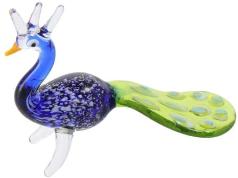 hobbyme Glas Pfau Dekoration, Glaskunst Skulpturen, Glas Pfau Dekoration Serie, Glas Tischplatte Simulation Tier Dekoration, Auto Dekoration, Dekorative Geschenke für Mütter (C)