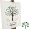 KATINGA Leinwand Zum Geburtstag - Motiv Baum - als Gästebuch für Fingerabdrücke (40x50 personalisiert)