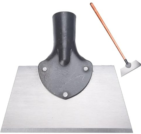 Raxove Garden Shovel, Flat Shovel for Landscaping - Weed Scraper Tool with Flat Shovel - Flat Edge Shovel Outdoor Scraper Steel Shovel for Weeding Tools,