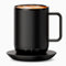 VSITOO Temperature Control Heated Coffee Mug, S3PLUS Smart Heated Mug, Suitable for Manual and APP Controlled Coffee Warmer, Rechargeable or Battery Powered, LED Light (14 oz Black)
