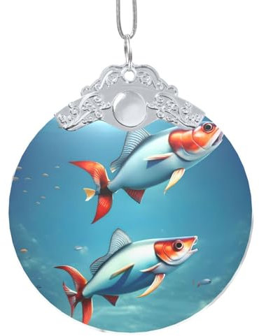Weihnachtsbaumschmuck aus klarem Glas mit fliegenden Fischen im Ozean, für Hochzeit, Party, Dekoration, Weihnachtsgeschenke