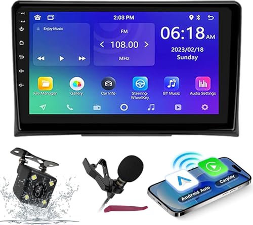 HXSQcar Android 14 Car Radio Navi for M-ultivan T5 2003-2015 9 Screen Radio with Carplay Android Car GPS Navigation support Bluetooth 5.0 HIFI FM WiFi SWC MIC Camera (M100S)
