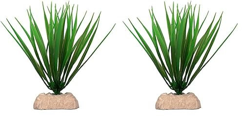Amtra Plant Classic Bamboo - Decoraciones De Plástico para Acuarios De Agua Dulce Y Salada, Plantas De Acuario Artificiales, para Acuarios Y Peceras, No Tóxico, Tamaño S, 13 Cm (Paquete de 2)