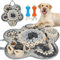 SUPERWSLING Tapis de fouille Chien, Tapis de léchage Chien avec 2 Jouets en os, Tapis d'alimentation Lente et de Lutte Contre Le Stress, pour Petits et Grands Chiens Gris