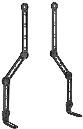 METRONIC 451075 Support Barre de Son TV Universel Toutes Marques de Téléviseur - Installation Facile Montage Arrière Télé jusqu'à 90 Pouces sans Outils - Noir
