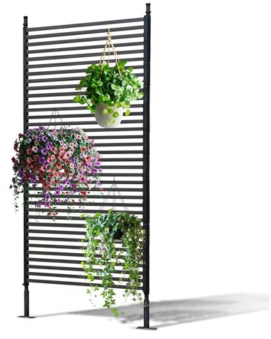 Gartenwelt Riegelsberger Lamellenzaun 90x210 cm braun (ohne Füße) Sichtschutz Pflanzenunterstützung Deko für Garten und Terrasse
