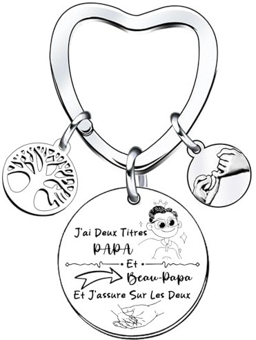 QTZXZX Cadeau de Papa Porte clés Papa Meilleur Papa, Porte-clefs Papa,Cadeau Baptême, Porte-clés Hommes de Fête des Pères, Noel Papa (5)