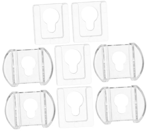 SEWACC 8 Stück Acrylbilder Aufhängesets Für Spiegel Haken Montage Spiegelbügel Wand Montieren Kleiderbügel Bildhänger Schwerer Spiegelaufhängesatz Plattenbügel Spiegelhalterclips