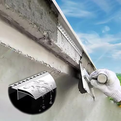Soglia di Dislivello Pavimento Profilo di Grondaia in Alluminio per Gocciolatoio Esterno, Profilo di Grondaia per Impedire Il Riflusso dell'Acqua Piovana, Profilo di Grondaia per Gocciolatoio/Bordo
