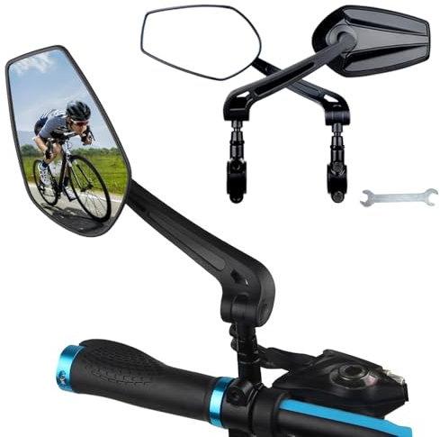 QQLADY 2 Stück Fahrradspiegel für Cube Travel 2020, HD 360° Verstellbar Fahrrad Rückspiegel, Bruchfest & Langlebig, Konvexer Rückspiegel für Fahrrad, E-Bike