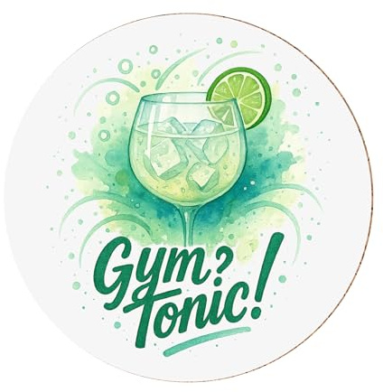 Lustiger Getränkeuntersetzer, Gin Tonic Pun: einzigartiges Geschenk für Zuhause oder Bar, Sammlerstück