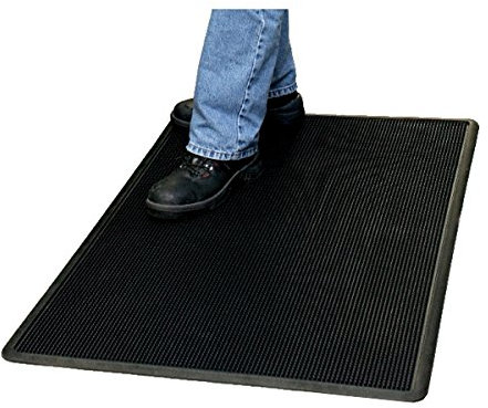 Faba Home Fußmatte Gummi Stift Schmutzfangmatte Gumminoppen, sehr robust, wetterfest, Türmatte Grip Mat, Fußabtreter schwarz, 183 x 92 cm