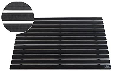 EMCO Eingangsmatte DIPLOMAT 22mm Gummi schwarz Fußmatte Schmutzfangmatte Fußabtreter Antirutschmatte, Größe:60x40cm