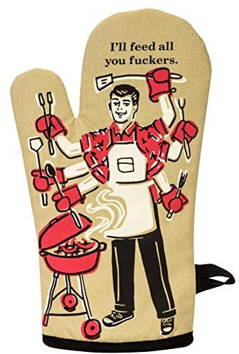 BlueQ Oven Mitt Feed all you Fuckers, I' ll Feed All You F-kers, Large