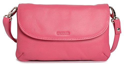 SADDLER Real Leather Crossbody Bag – Slim Ladies Handbag & Clutch | Detachable Strap, Fits Mobile, Makeup & Travel Essentials