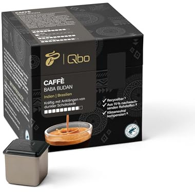 Tchibo Qbo Caffè Baba Budan Premium Kaffeekapseln, 27 Stück (Caffè, Intensität 09/10, kräftig, Noten dunkler Schokolade), nachhaltig, aus 70% nachwachsenden Rohstoffen & klimaneutral kompensiert