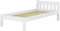 Erst-Holz Futonbett Einzelbett 100x200 Massivholzbett Kiefer weiß Bettrahmen mit Rollrost 60.38-10WFL