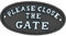 AB Tools Please Close The Gate Black Cast Iron Sign Plaque Door Wall House Gate Garden