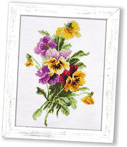 Povitrulya Cross Stitch Embroidery Kit 'Pansies'