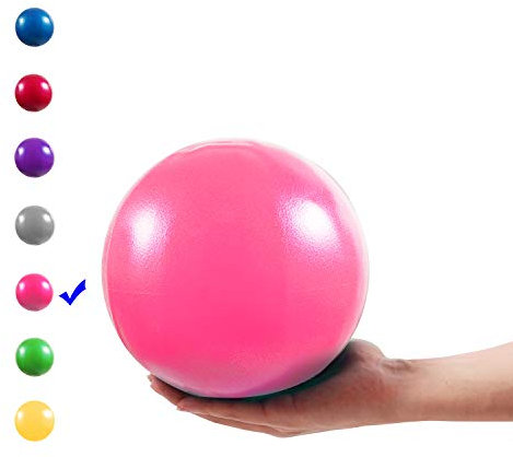 Vaupan Mini Balle d'exercice 22,9 cm Petit Ballon de Gym avec Paille Gonflable pour Yoga, Pilates, stabilité, Barre, thérapie Physique, étirement et entraînement de Base, améliore l'équilibre(Violet)