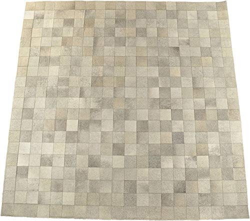 generisch KUHFELL Teppich GRAU Natur Patchwork 200 x 200 cm Fell Teppich