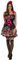 Brandsseller Damen Kostüm Day of the Dead Verkleidung Halloween Karneval Party Fasching Junggesellinnenabschied Bunt S/M