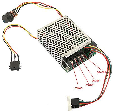 Simlug Display digitale Regolatore di velocità motore 0~100% DC ， Regolatore di velocità motore DC 10-55V 60A regolabile PWM 12V 24V 48V 2000W MAX 100A Potenziometro reversibile