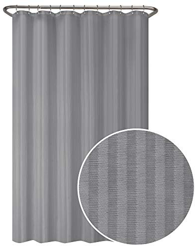 Zenna Home Ultimate MSC19089 Duschvorhang, gestreift, wasserdicht, 178 x 183 cm, Grau