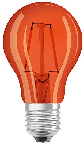 OSRAM Dekorative LED Lampe Décor mit E27 Sockel, Orange, 1500 K, 2,50 W, Ersatz für 15-W-Glühbirne, klar, LED STAR DECO CLASSIC A