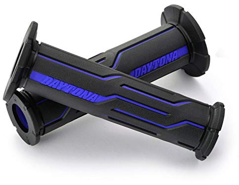 DAYTONA Motorrad Griffgummi Set GGD-LINE, 7/8“ (22,2mm), 125mm, offenes Ende, blau