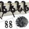 Vikdio 60 Pcs Black Gutter Hooks for Christmas Lights Outdoor, Gutter Clips for Fixing Christmas Icicle Lights Meteor Lights on Wedding Halloween Xmas Decorations Outdoor Party Garden Tree Window