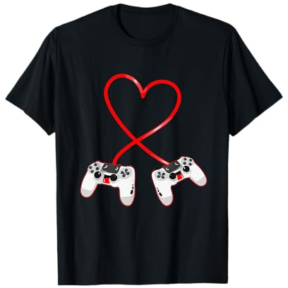 Manette Jeux Vidéo - Cadeau Geek St Valentin T-Shirt Gamer T-Shirt