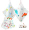 Koo-dib Baby Waschlappen SpucktüCher Baby Musselin Tuch HandtüCher Weiche MulltüCher SabberläTzchen Neugeborene 6-Schichten GesichtstüCher SaugfäHig Junge MäDchen 10 StüCk 25x25 cm