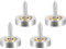 20er Set Spiegel Schrauben mit Kappen | 16mm Zierschrauben mit Abdeckkappe | Kupfer Spiegelnägel [Farbe - silber] - Spiegelkappe | Badezimmer Dekorativ Schrauben | Befestigungsschrauben für Spiegel