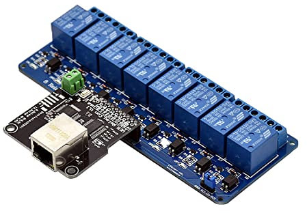 Ethernet Relais Controller Modul Steuerplatine LAN WAN Netzwerk Webserver RJ 45 Schnittstelle + 8 Kanal Relaismodul