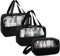 LEcylankEr Kosmetiktasche Transparent 3 Stück, Wasserdicht PVC Kulturbeutel für Damen, Leicht Make-up Tasche für Kosmetik, Kulturbeutel Reise Set (Schwarz)